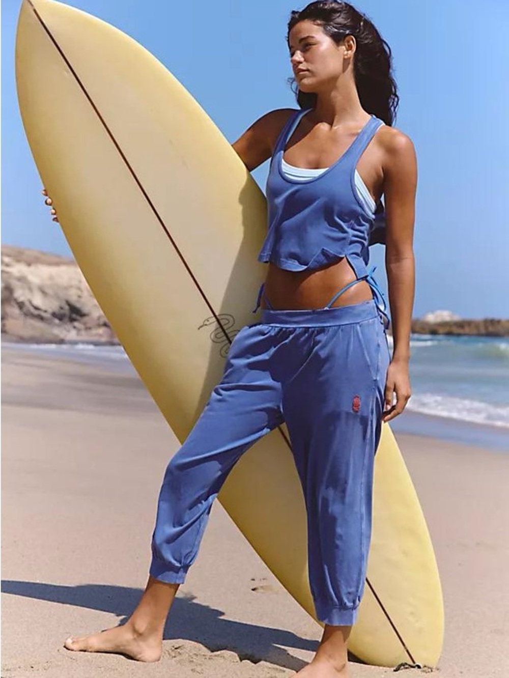 NWT FREE PEOPLE MOVEMENT Hot Shot Scoop Neck Set | Black Grape MSRP $98